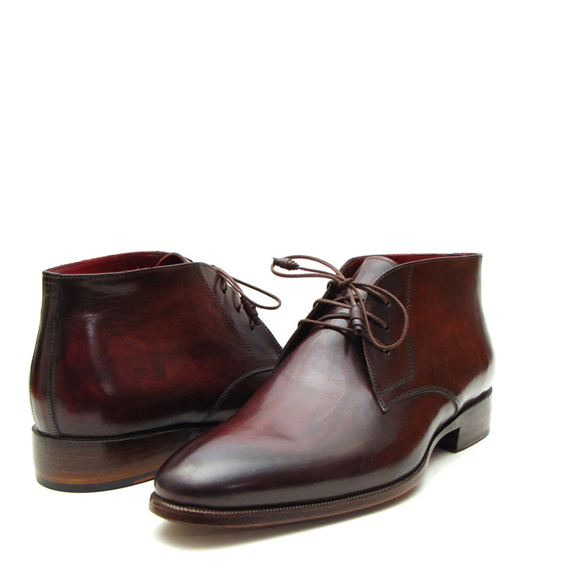 Pure Solid Leather Chukkas Boots For Men