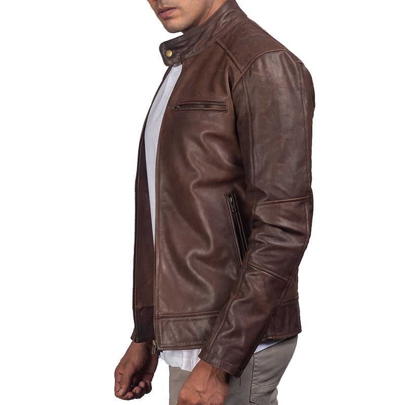 Tarron Leather Biker Jacket