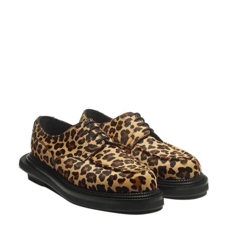 Sacai Golf Leopard Print Derby Shoes