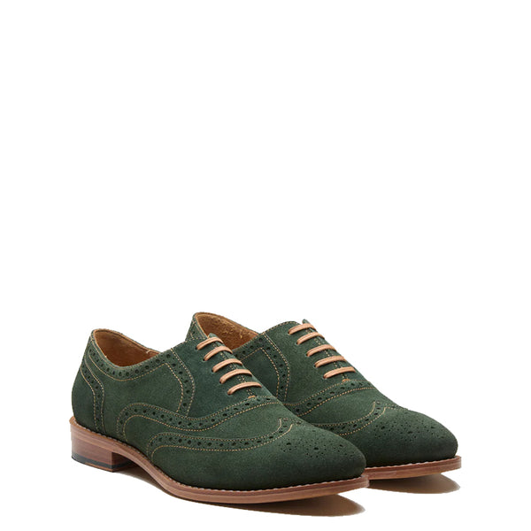 Men Suede Wingtip Leather Oxford Shoe
