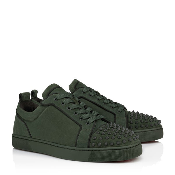 Men Suede Spike Studded Lace Up Sneaker