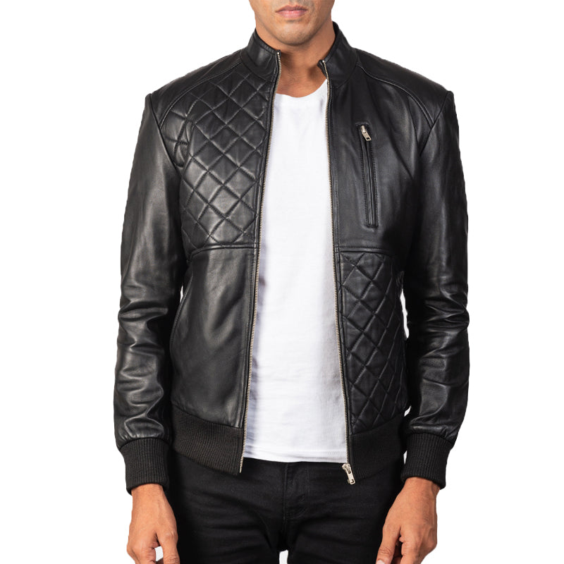 Moda Leather Bomber Jacket For Men