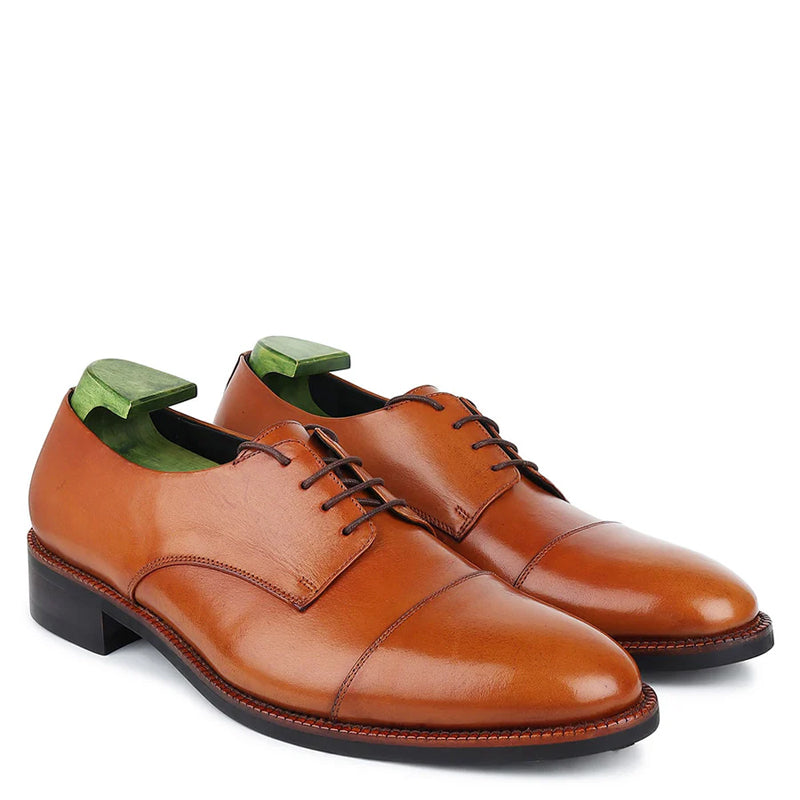 Patina Captoe Classic Derby Shoes