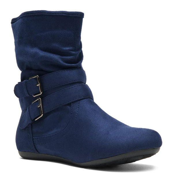Boho Mid Calf Boot - Blue