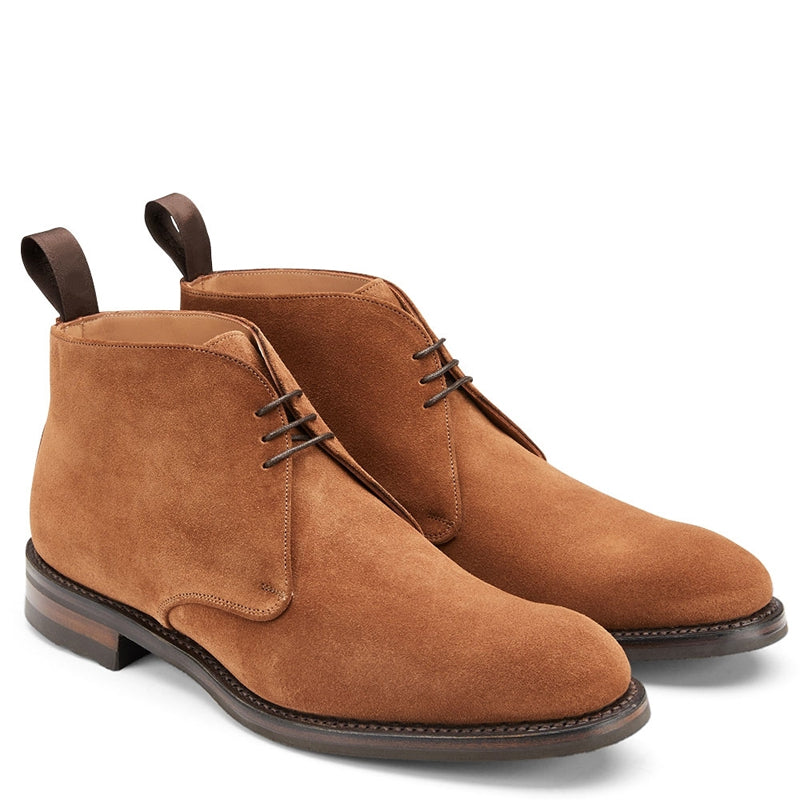 Men Suede Handmade Leather Chukkas Boot Dark Brown
