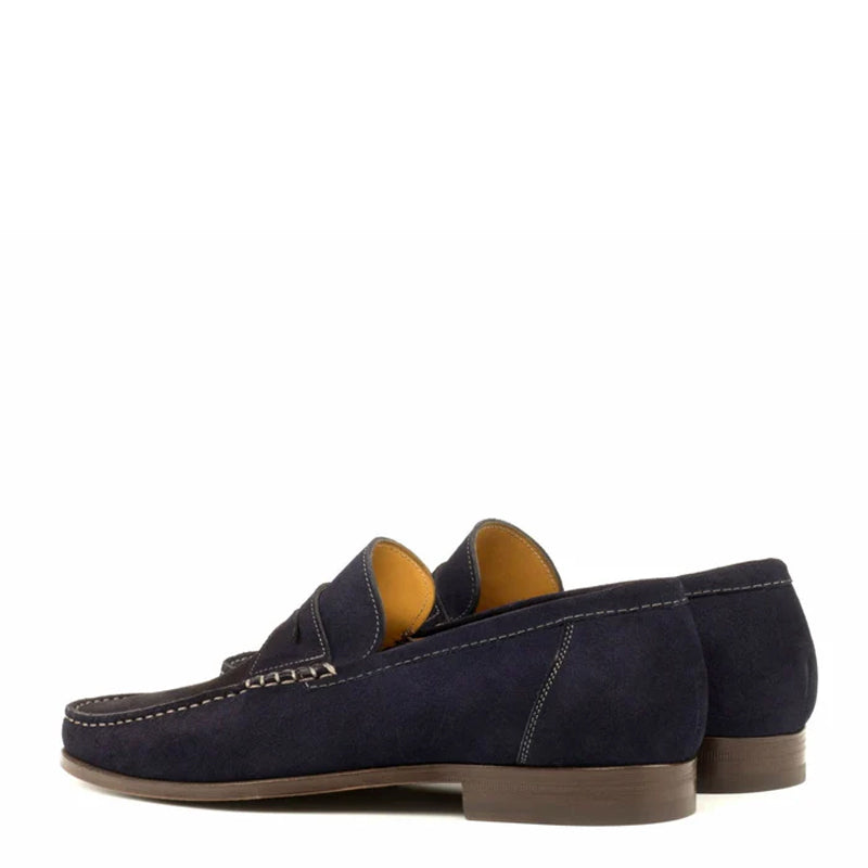 Suede Handmade Penny Moccasin Loafers