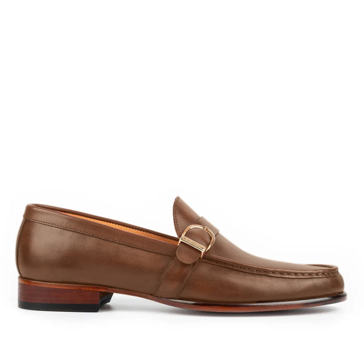 Enzo Black Single Monk Strap Shoes