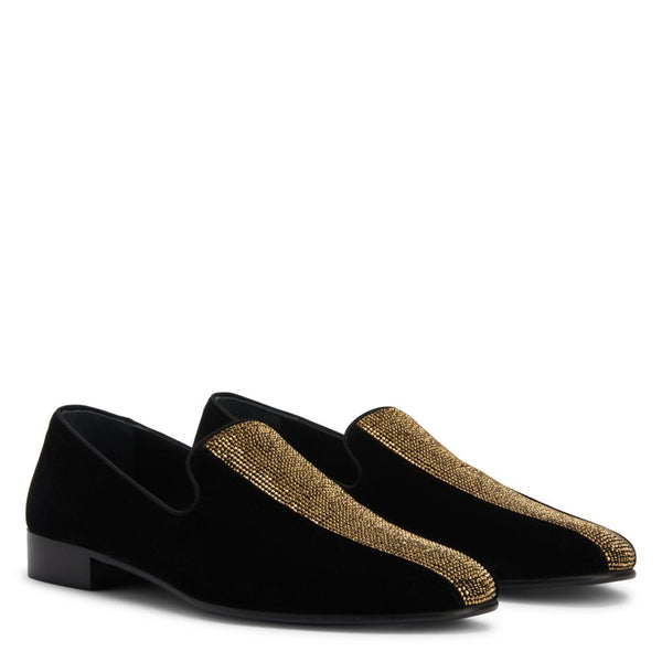 Handmade Gold Design Suede Leather Fashion Loafer