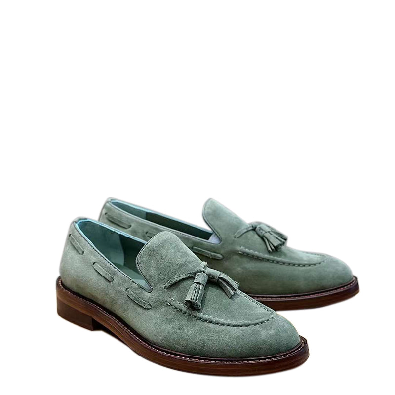 Comfort Tassel Penny Loafer in Suede Leather