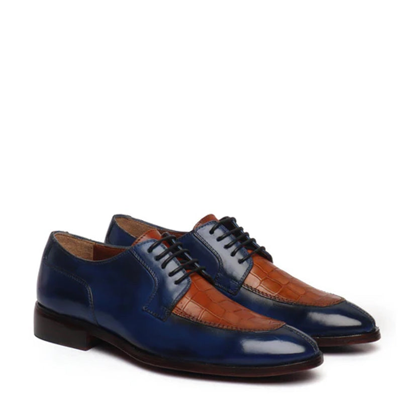 Leather Lace-Up Deep Cut Derby Shoes