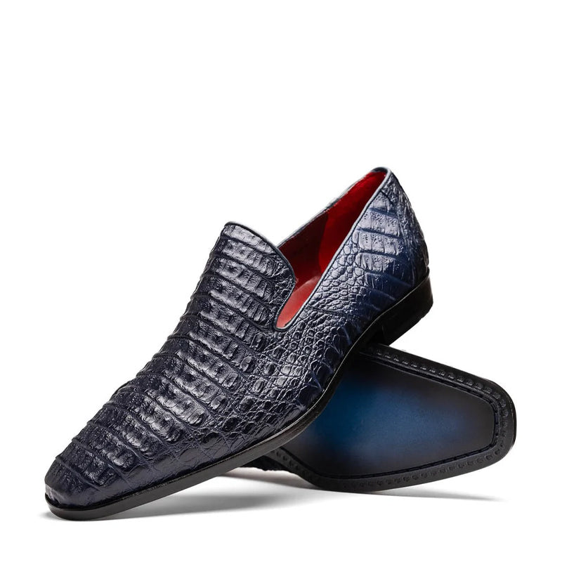 Crocodile Leather Loafer Blue
