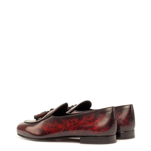 Men Classic Patina Royale Tassel Burgundy Loafer
