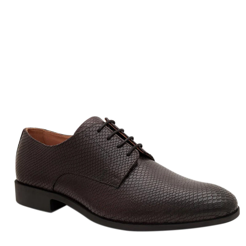 Leather Lace-Up Derby Shoes For Men