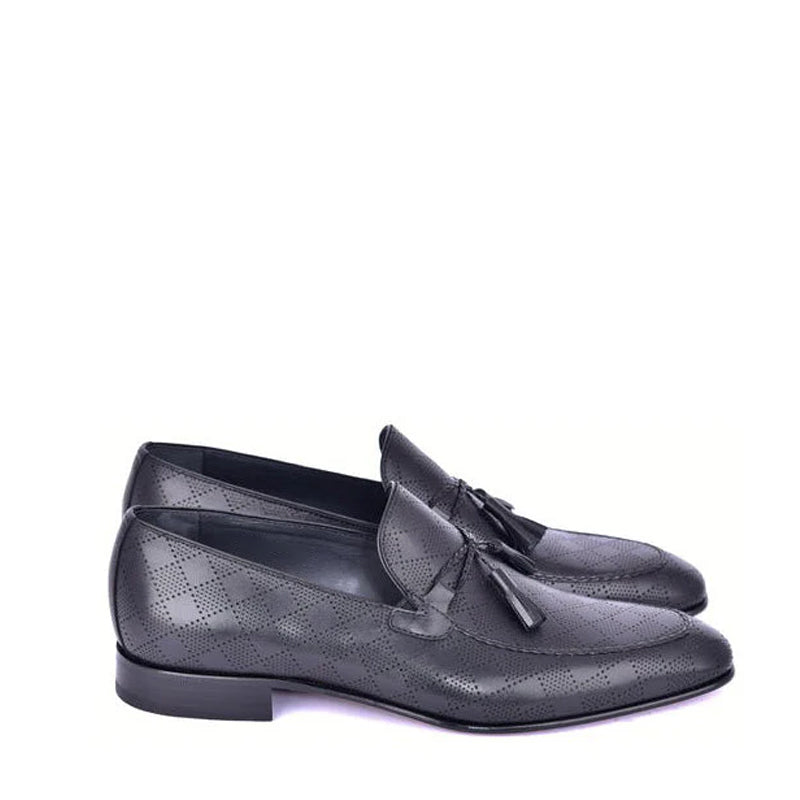 Tassel-Trimmed Calfskin Loafers