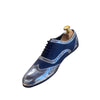 Patent Silver and Blue Moroccan Leather Oxfords Shoes  Italian Shoes  Company
