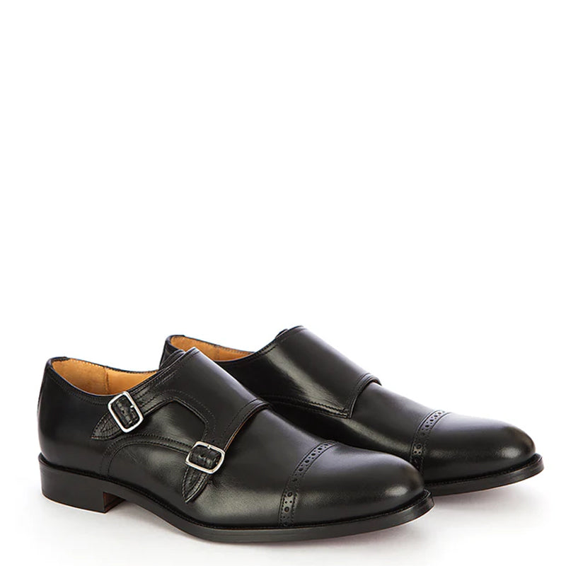 Stylish Double Monk Strap Shoes - Italian Shoes Company