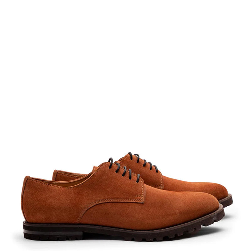 Classic Suede Leather Formal Derby Shoe Brown