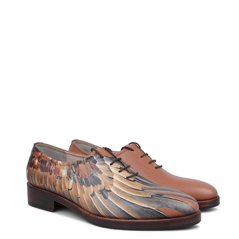 HandPainted Lace-Up Leather Oxford Shoes