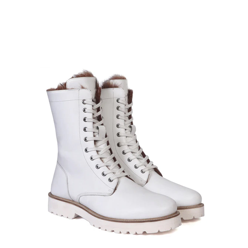 Men Chunky High Leather Ankle Boot