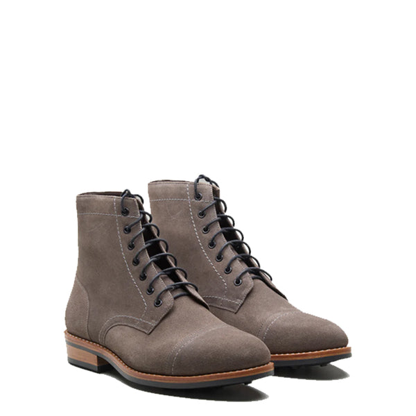Men Solid Mid Top Suede Leather Ankle Boot