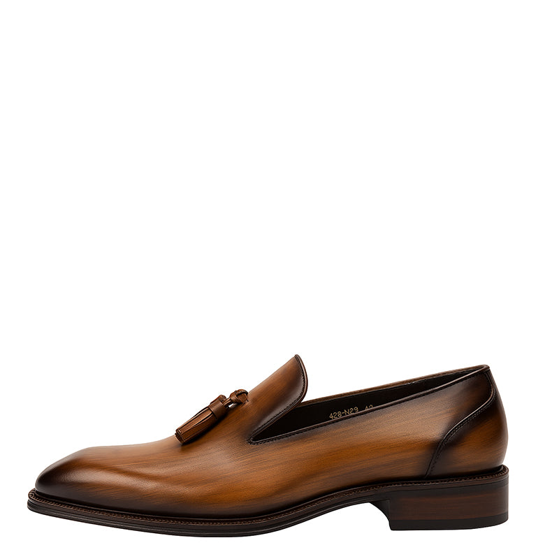 Luxury Wholecut Tassel Loafer Brown
