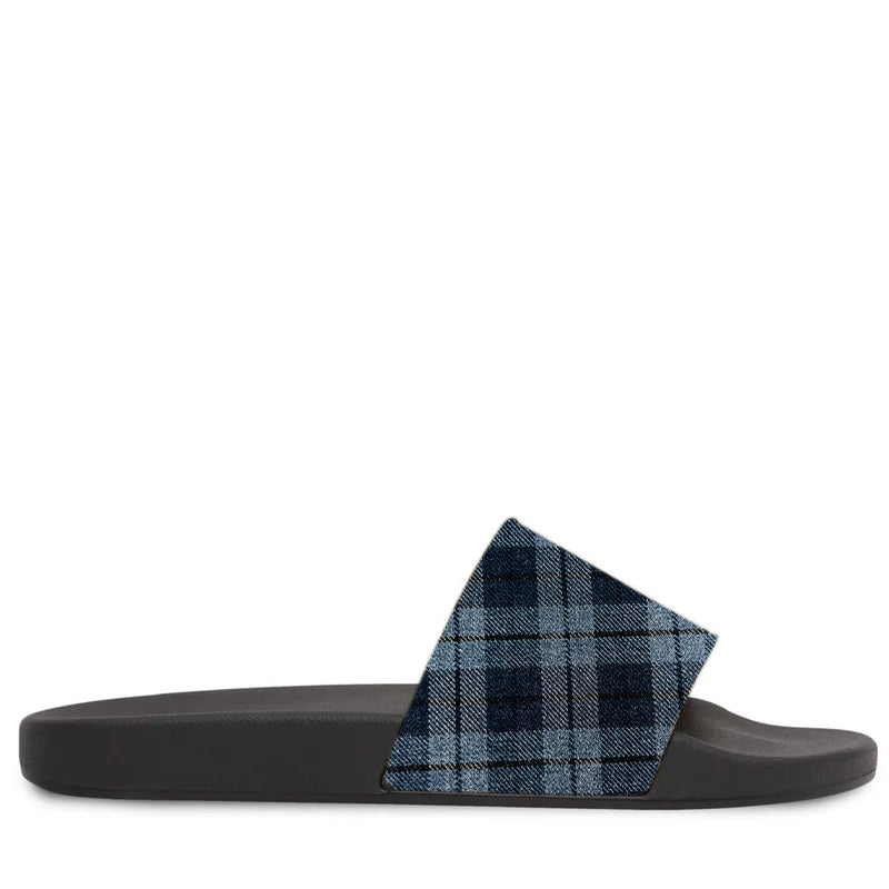 Men's Checked Pattern Plaid Slides