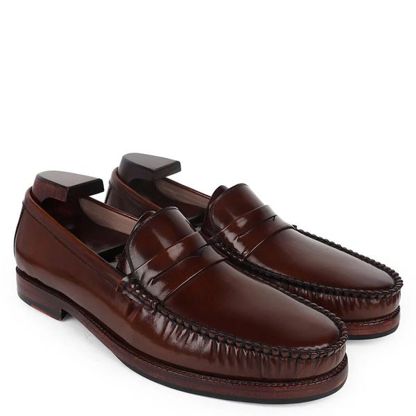 Classic Plain Shiny Leather Penny Loafer