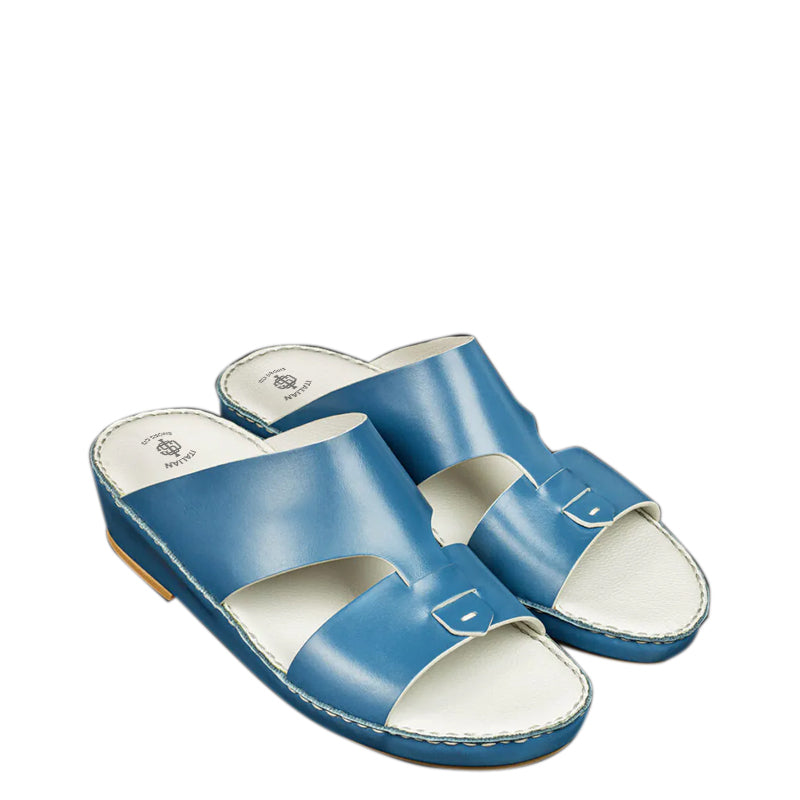 Premium Open Toe Leather Stich Comfort Arabic Off White Sandal