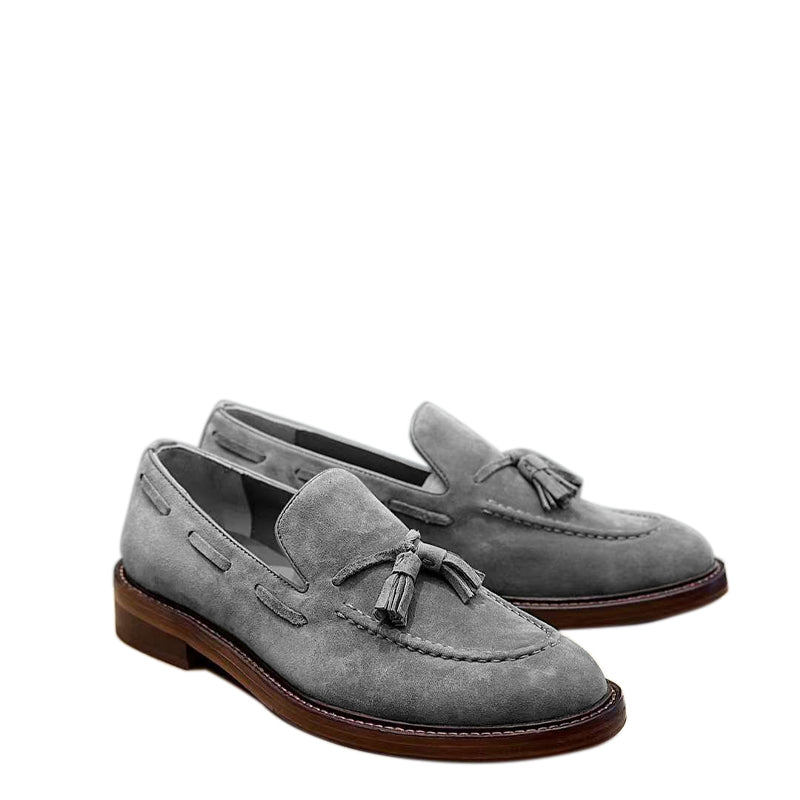 Penny Suede Leather Tassel Loafers