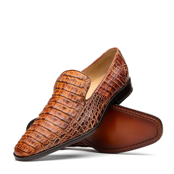 Crocodile Leather Loafer - Tan