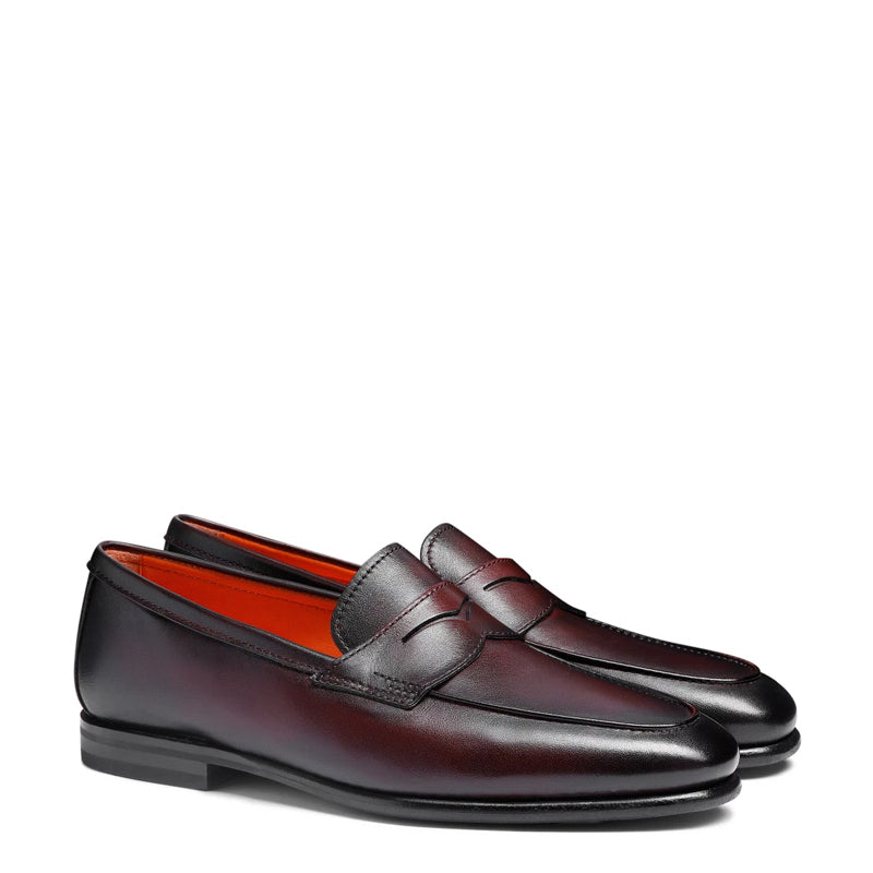 Penny Solid Leather Carlo Loafers