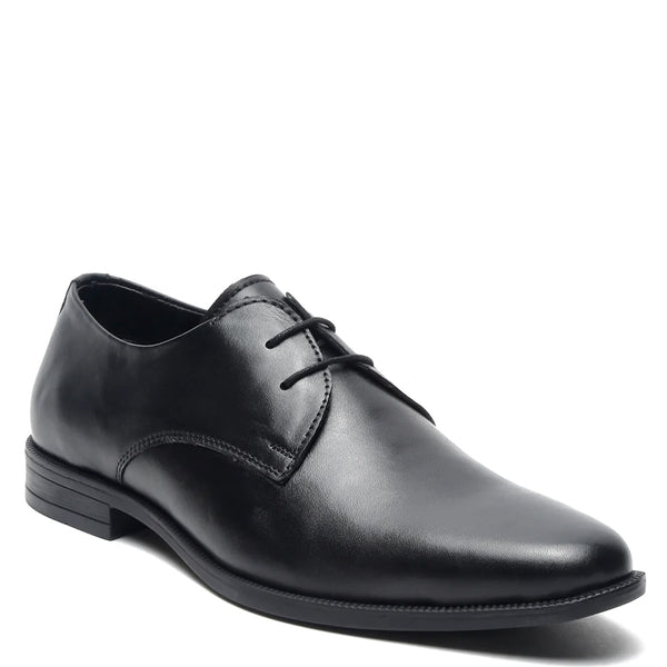 Plain Toe Classic Leather Derby Shoe Tan