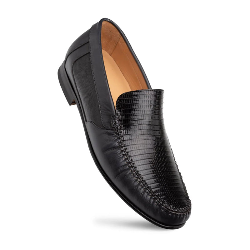 Croc-Embossed Leather Penny Loafers