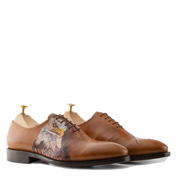 Hawk Tan Wholecut Oxford Shoes