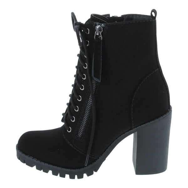Urban Lace Up Suede Ankle Boots