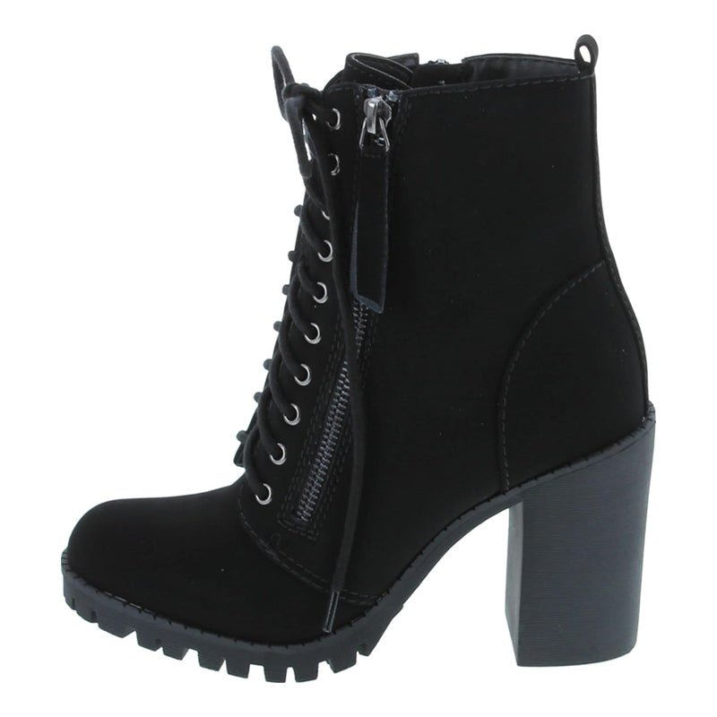 Urban Lace-Up Suede Ankle Boots