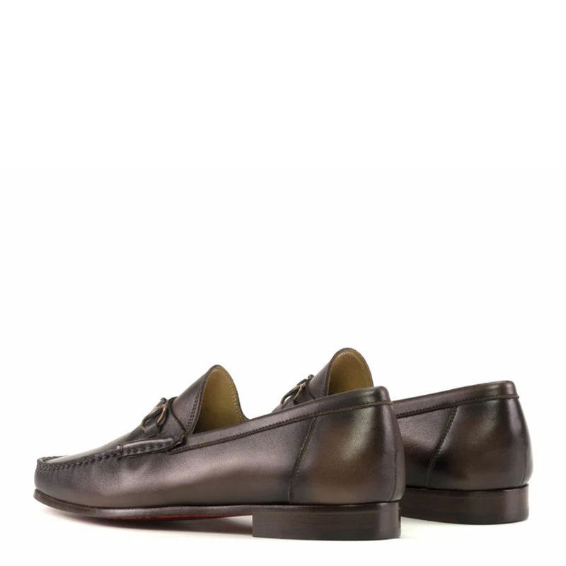 Leather Horsebit Buckled Loafer For Men