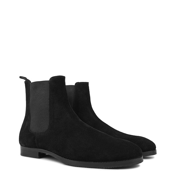 Suede Handmade High Top Leather Chelsea Boot