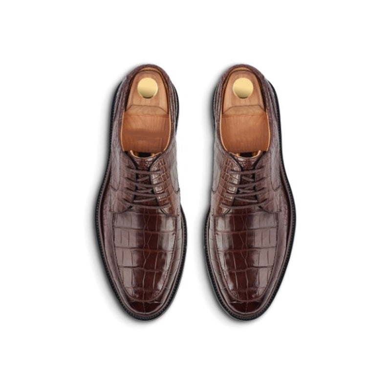 Premium Leather Textured Derby Shoes