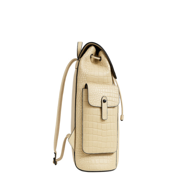Italain Croco Leather Casual Travel Backpack