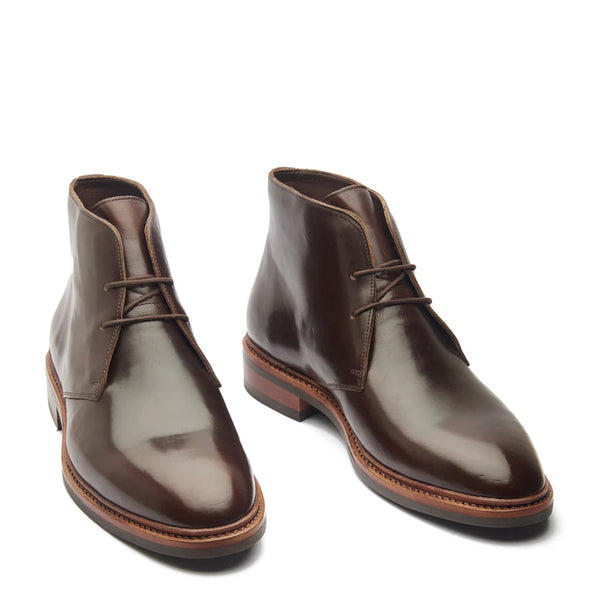Classic Polished Leather Chukkas Boot