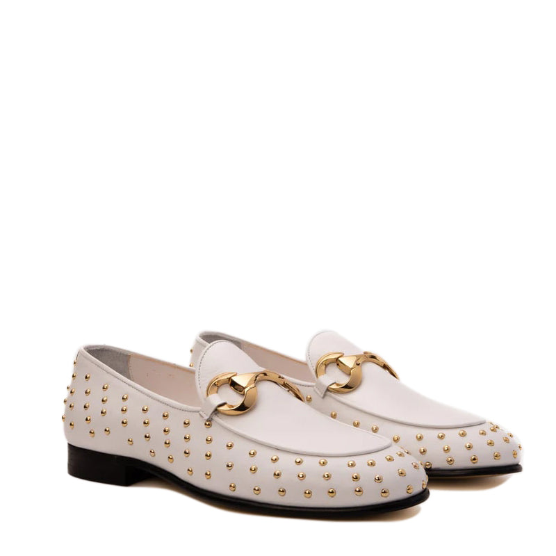 Spike Leather Bit Dress Loafer Men Shoe