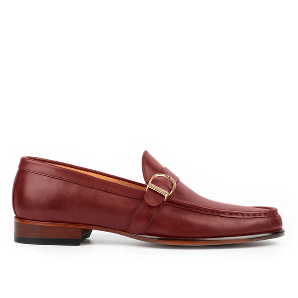 Enzo Single Monk Strap Shoe - Burgundy