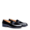 Upper Suede Patent Shiny Leather Black Loafer  Italian Shoes Company