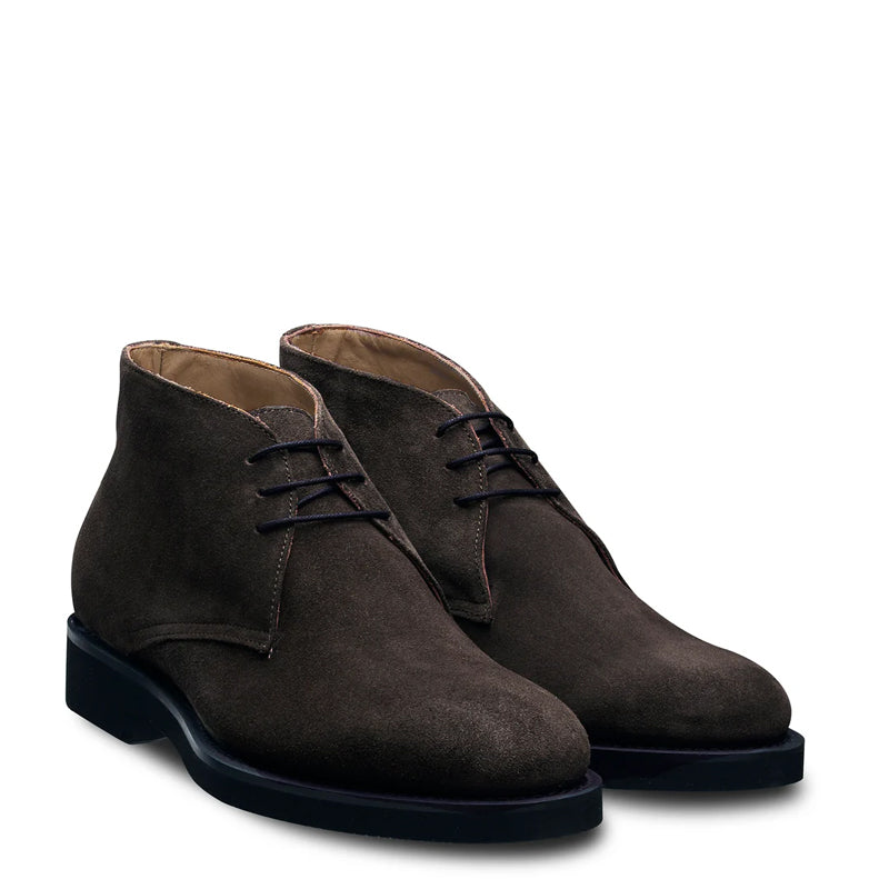 Men Suede Casual Lace-Up Leather Chukkas Boots