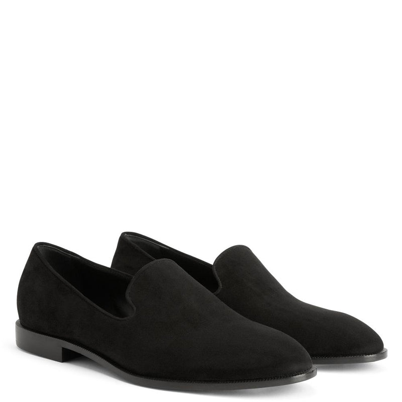Men Classic Suede Pure Leather Blue Loafer