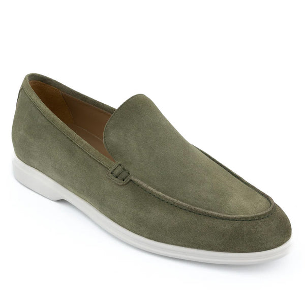 Premium Suede Leather Loafer For Men - Green
