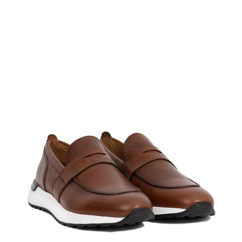 Brown Leather Men's Loafers