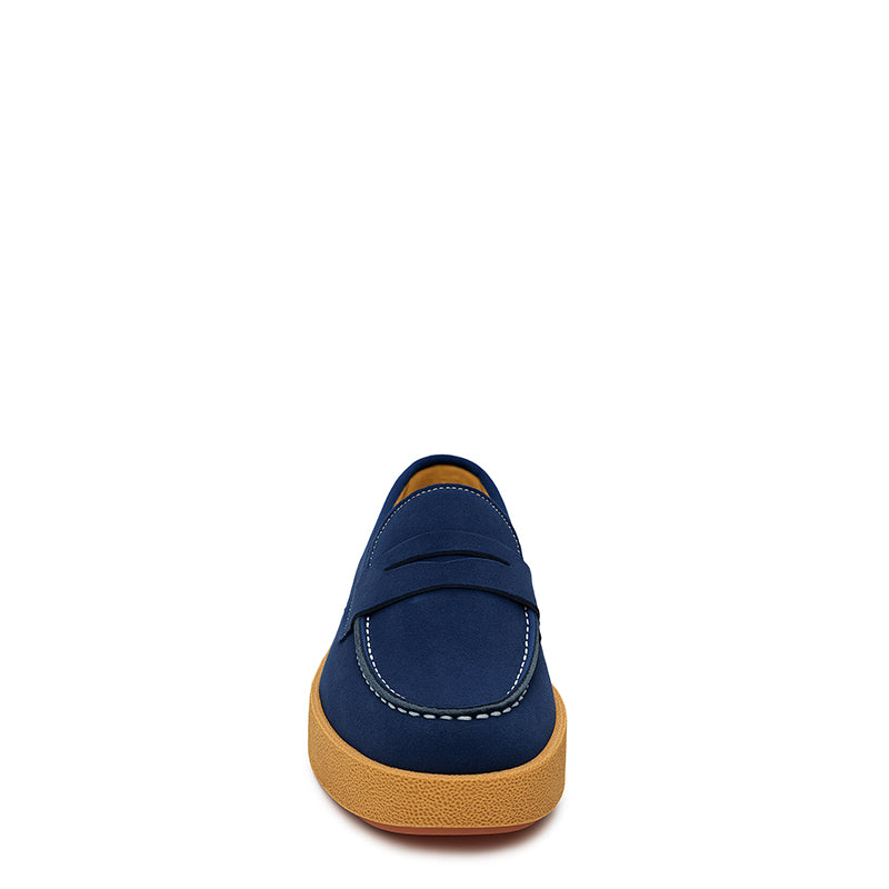 Men Suede Round Toe Loafer Black