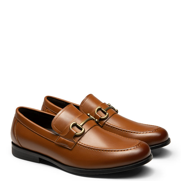 Metallic Slip On Dress Loafer Tan - Tan